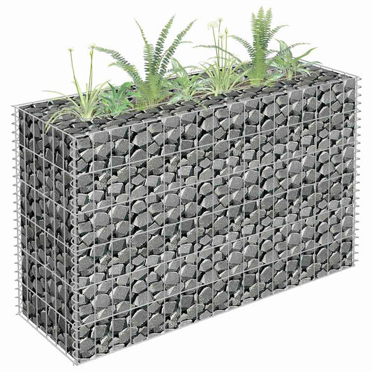 Gabion Raised Bed Galvanised Steel 90 cm 60 cm