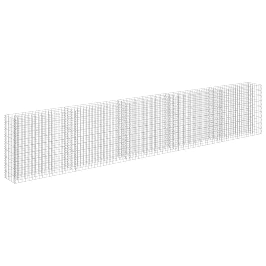vidaXL Gabion Raised Bed | Silver | Galvanised Steel | 450x30x90 cm | Durable 2