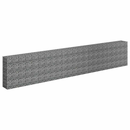 vidaXL Gabion Raised Bed | Silver | Galvanised Steel | 450x30x90 cm | Durable 3