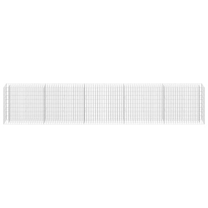 vidaXL Gabion Raised Bed | Silver | Galvanised Steel | 450x30x90 cm | Durable 4