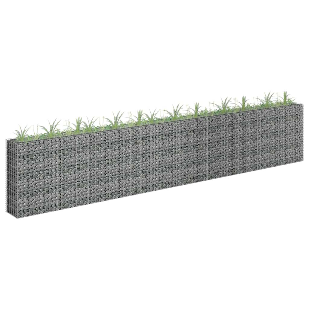 vidaXL Gabion Raised Bed | Silver | Galvanised Steel | 450x30x90 cm | Durable 1