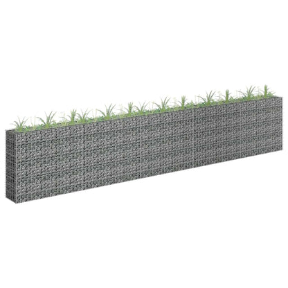 vidaXL Gabion Raised Bed | Silver | Galvanised Steel | 450x30x90 cm | Durable 1