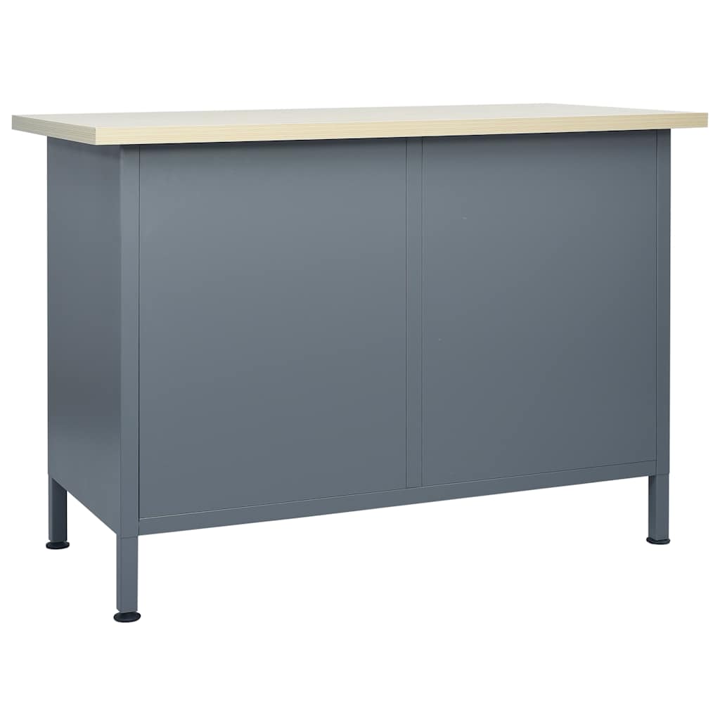 145346 vidaXL Workbench Black 120x60x85 cm Steel 3