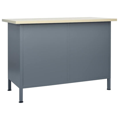 145346 vidaXL Workbench Black 120x60x85 cm Steel 3