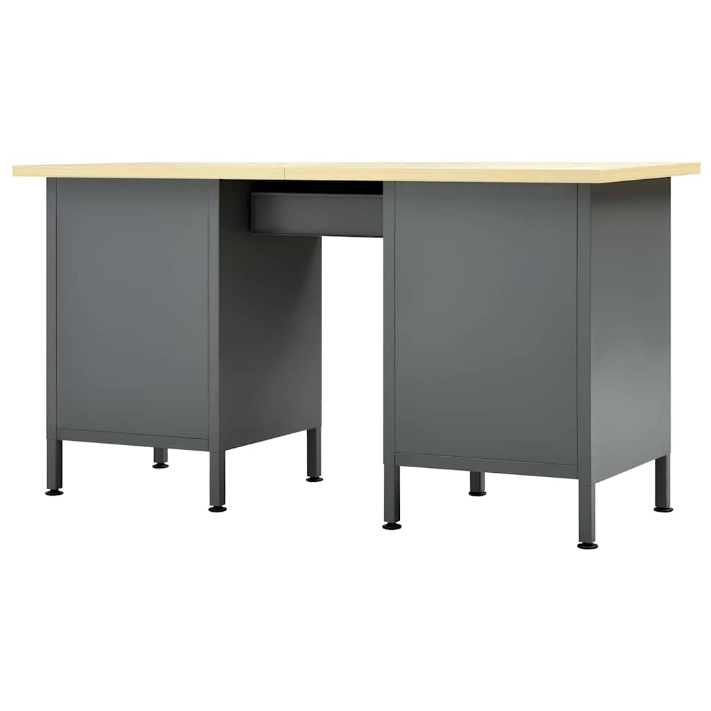 145347 vidaXL Workbench Black 160x60x85 cm Steel 3