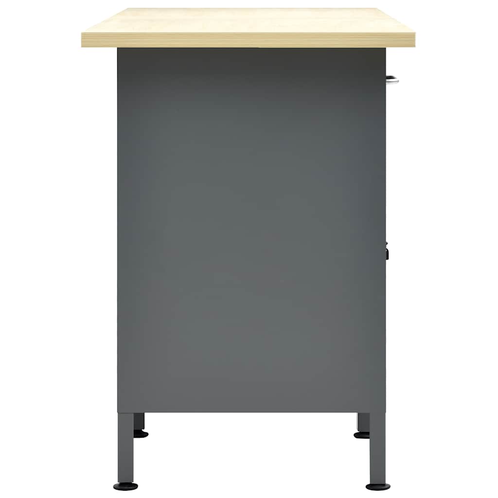 145347 vidaXL Workbench Black 160x60x85 cm Steel 4