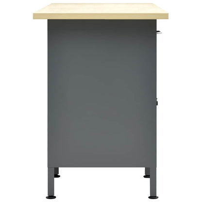 145347 vidaXL Workbench Black 160x60x85 cm Steel 4