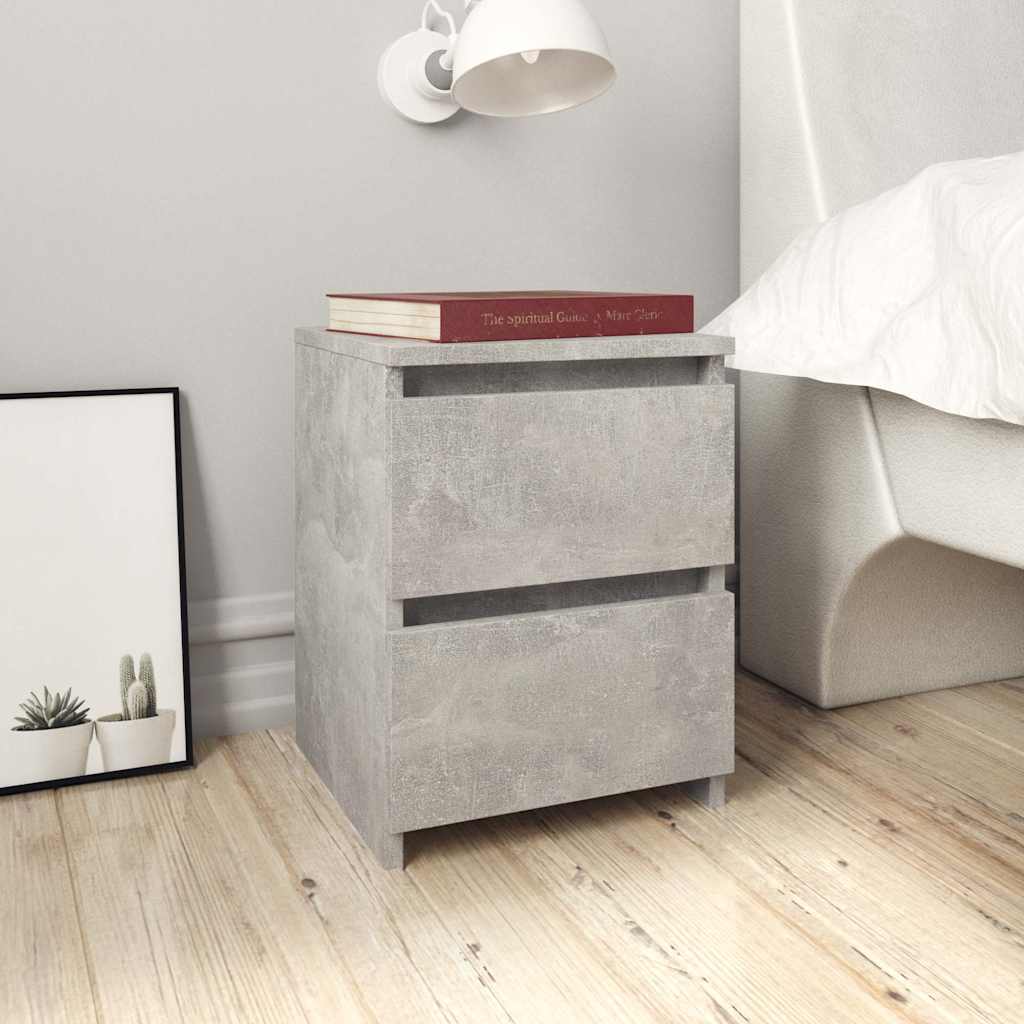 Bedside Cabinet 30x30x40 cm Engineered Wood Concrete grey 2