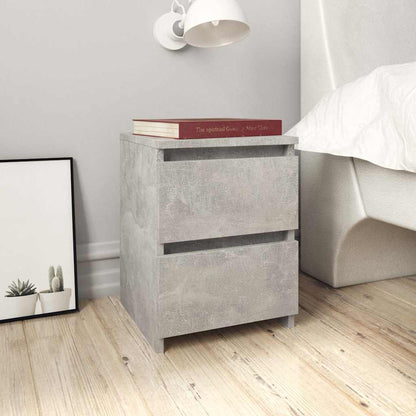 Bedside Cabinet 30x30x40 cm Engineered Wood Concrete grey 2