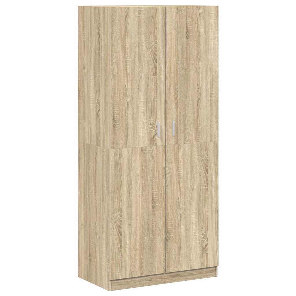 Wardrobe 90x52x200 cm Engineered Wood Sonoma oak