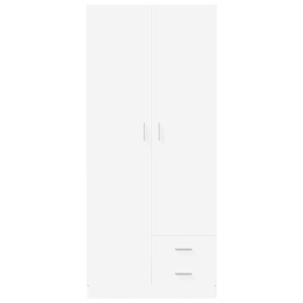 800639 vidaXL Wardrobe White 80x52x180 cm Engineered Wood 4