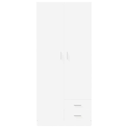 800639 vidaXL Wardrobe White 80x52x180 cm Engineered Wood 4