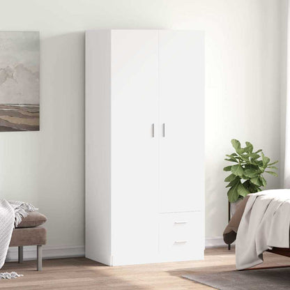 800639 vidaXL Wardrobe White 80x52x180 cm Engineered Wood 1