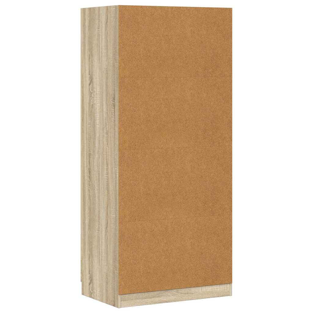 vidaXL Wardrobe Sonoma Oak 80x52x180 cm Engineered Wood 6