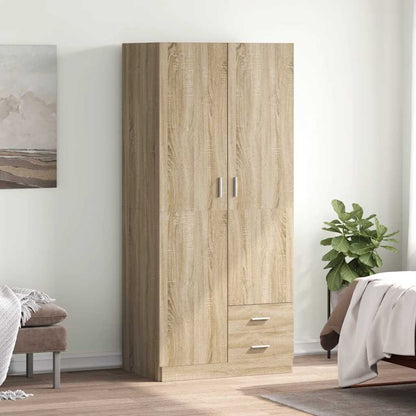 vidaXL Wardrobe Sonoma Oak 80x52x180 cm Engineered Wood 1