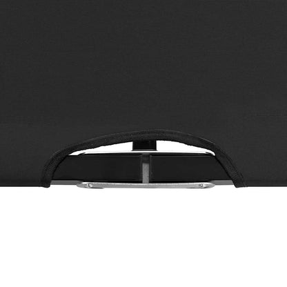Two Person Folding Sun Lounger Steel Black