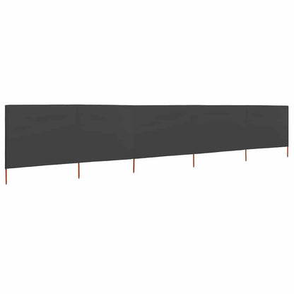 5-panel Wind Screen Fabric 600x80 cm Anthracite