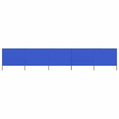 5-panel Wind Screen Fabric 600x80 cm Blue