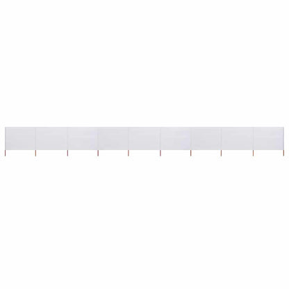 9-panel Wind Screen Fabric 1200x120 cm Sand white