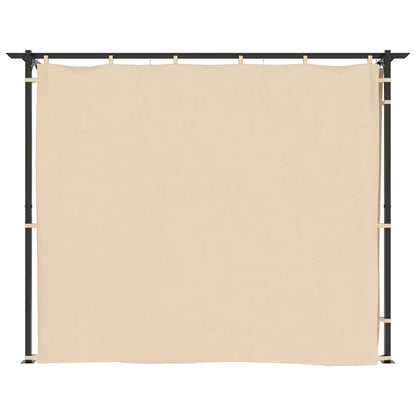 vidaXL Gazebo with Curtains 3x3 m Cream Steel 4