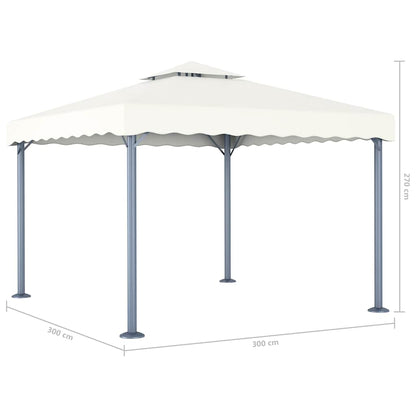vidaXL Gazebo | Cream | Aluminium | 300x300 cm | UV-resistant materials | Gazebo 4