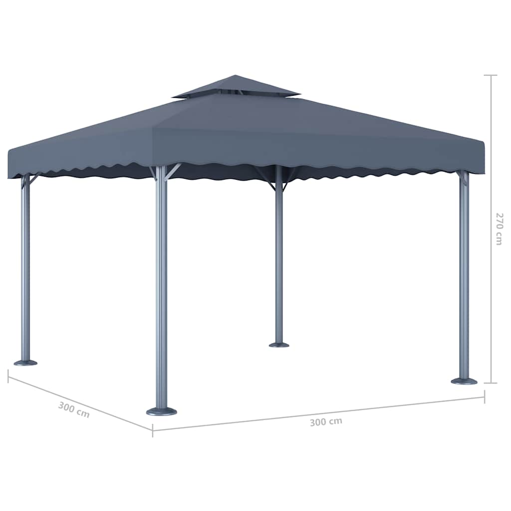 vidaXL Gazebo | Anthracite | Aluminium, Steel, Oxford Fabric | Large 4