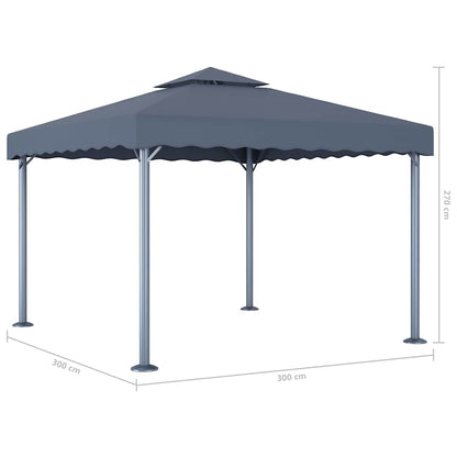 vidaXL Gazebo | Anthracite | Aluminium, Steel, Oxford Fabric | Large 4