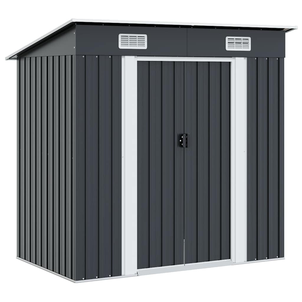 47026 vidaXL Garden Shed Anthracite Steel 1