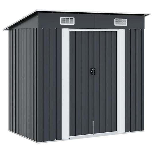 47026 vidaXL Garden Shed Anthracite Steel 1