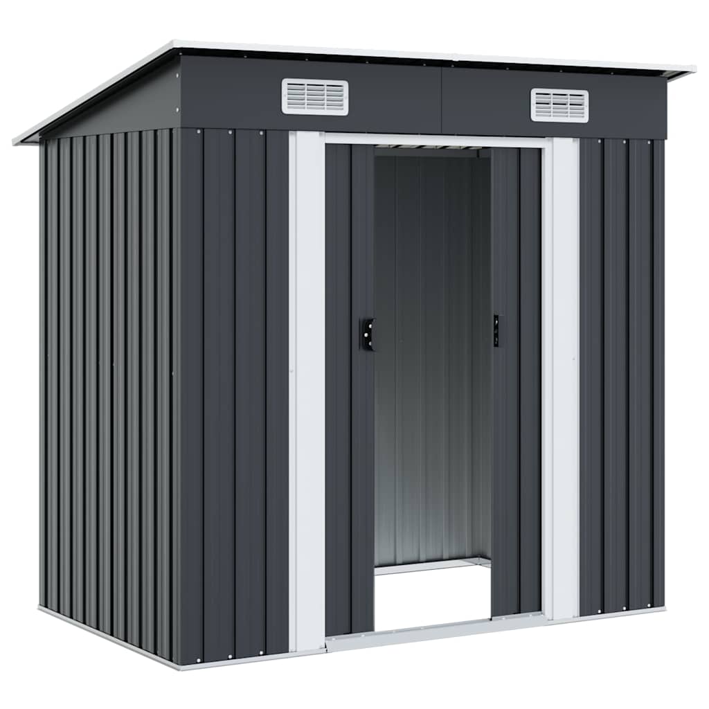 47026 vidaXL Garden Shed Anthracite Steel 4