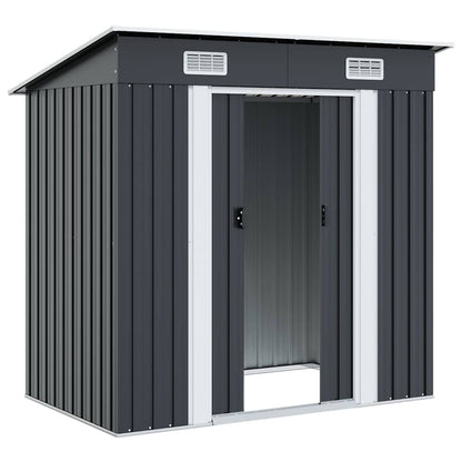 47026 vidaXL Garden Shed Anthracite Steel 4