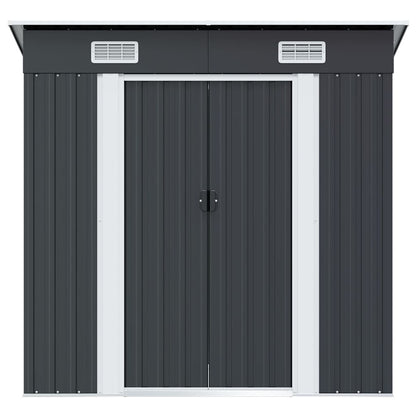 47026 vidaXL Garden Shed Anthracite Steel 5
