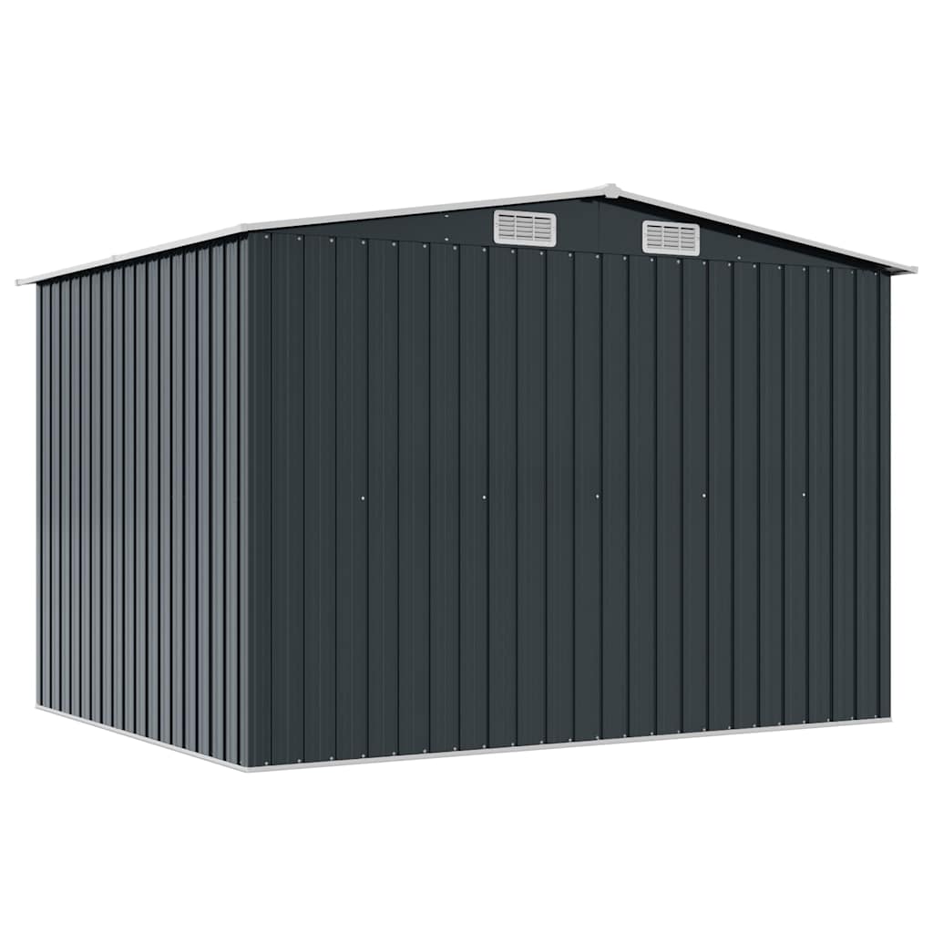 vidaXL Garden Storage Shed Anthracite Steel 257x205x178 cm 6