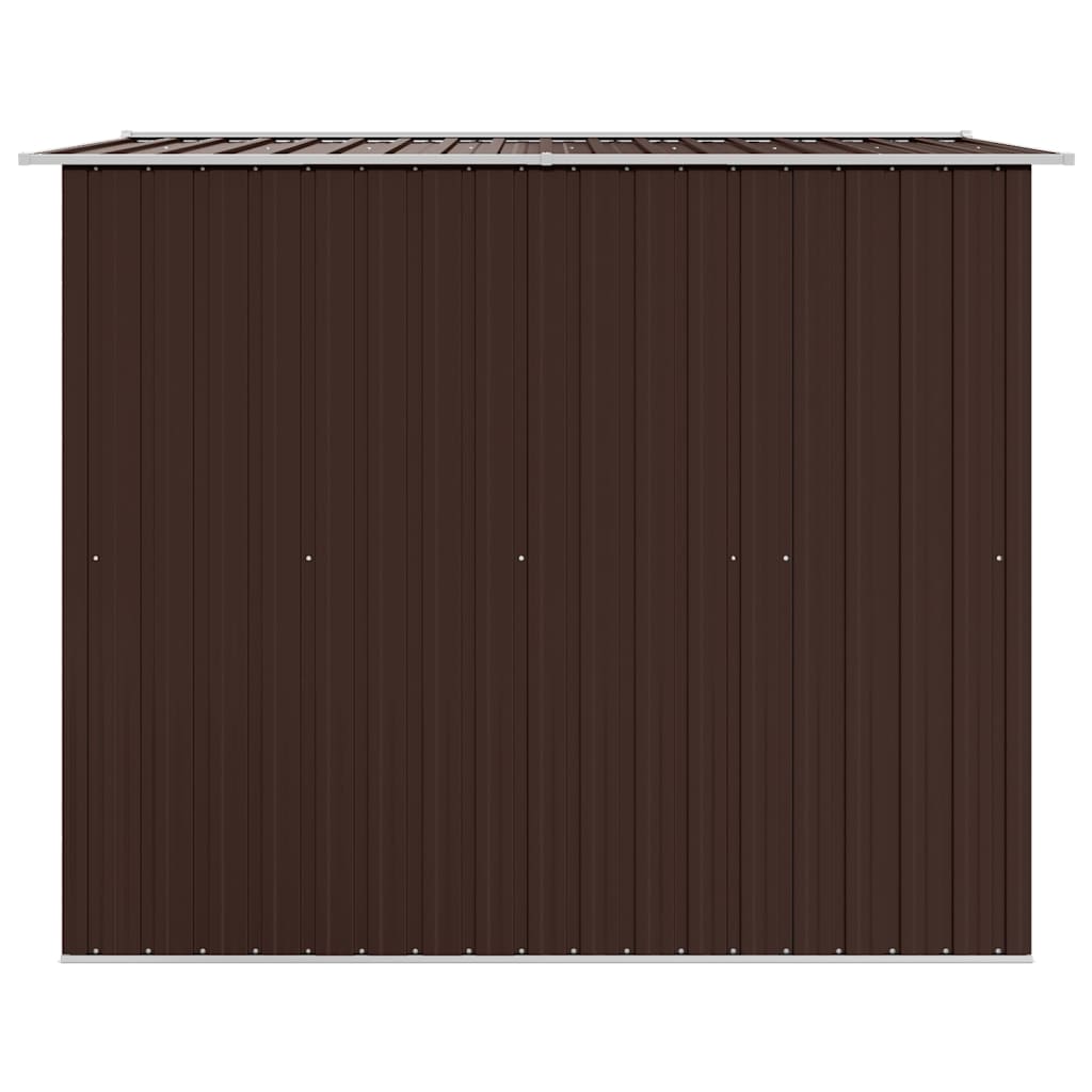 vidaXL Garden Storage Shed Brown 257x205x178 cm Steel 4
