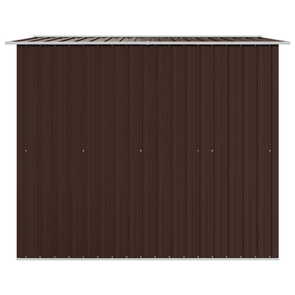 vidaXL Garden Storage Shed Brown 257x205x178 cm Steel 4