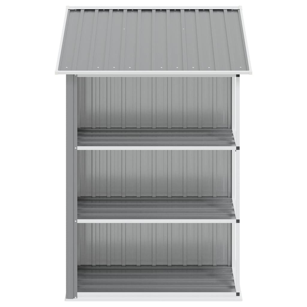 47103 vidaXL Garden Shed with Rack Grey 205x130x183 cm Iron 6