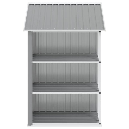 47103 vidaXL Garden Shed with Rack Grey 205x130x183 cm Iron 6
