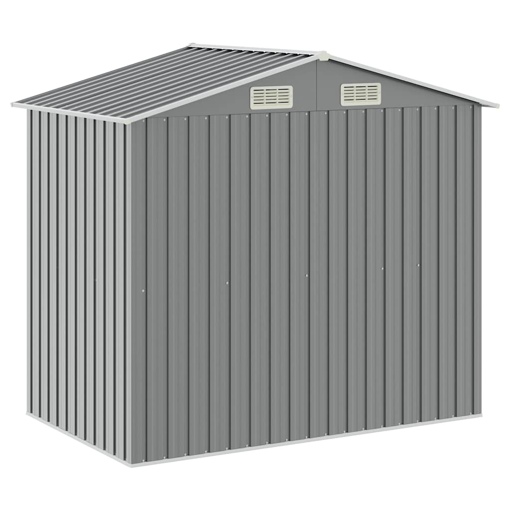47103 vidaXL Garden Shed with Rack Grey 205x130x183 cm Iron 5
