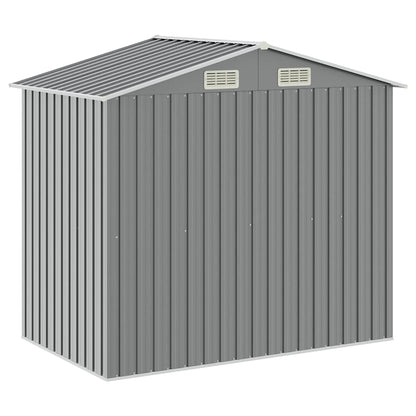 47103 vidaXL Garden Shed with Rack Grey 205x130x183 cm Iron 5