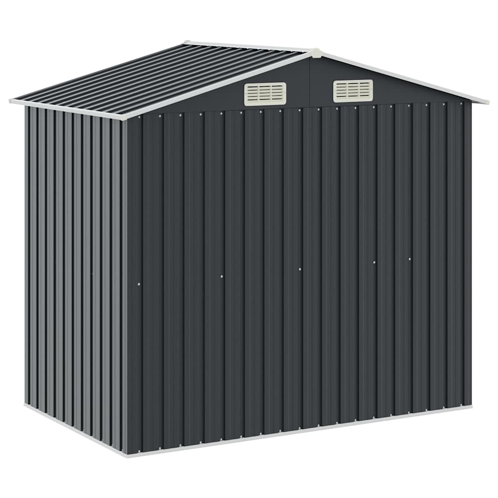 47106 vidaXL Garden Shed with Rack Anthracite 205x130x183 cm Iron 6