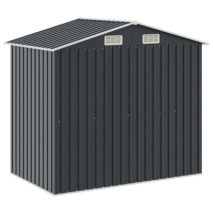 47106 vidaXL Garden Shed with Rack Anthracite 205x130x183 cm Iron 6