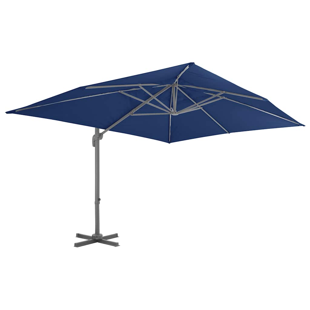 Cantilever Garden Parasol with Aluminium Pole Azure blue 400 x 300 cm