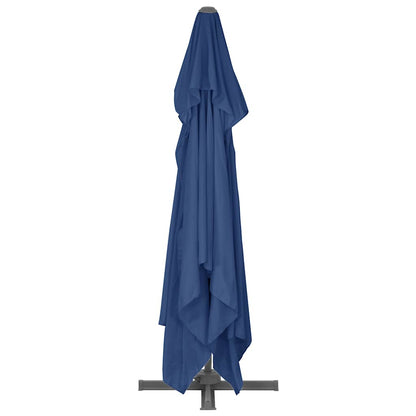 vidaXL Cantilever Garden Parasol with Aluminium Pole 4x3 m Azure Blue 5