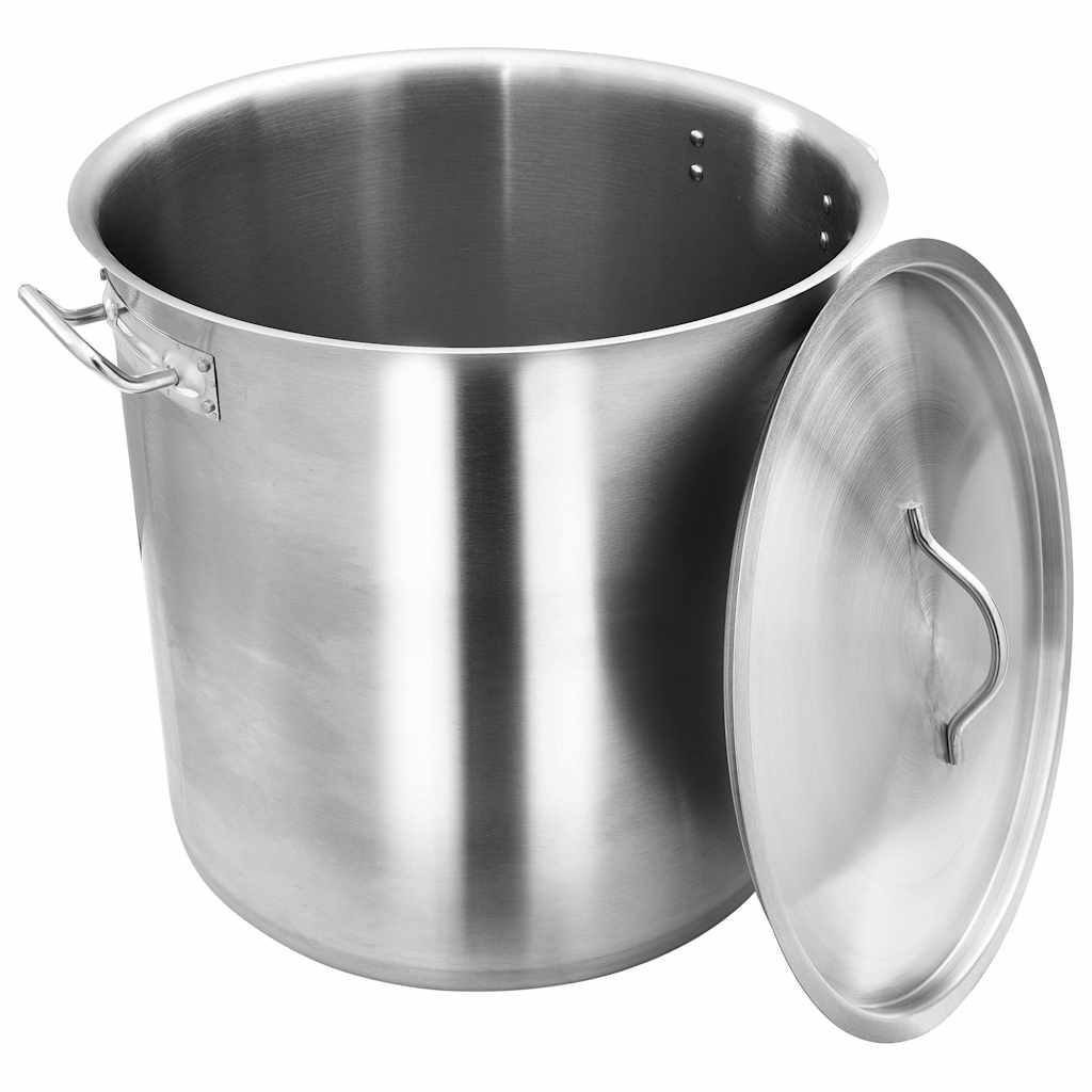 vidaXL Stock Pot 98 L 50x50 cm Stainless Steel 3