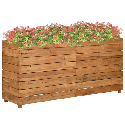 vidaXL Raised Bed 150x40x72 cm Recycled Teak Wood and Steel 1