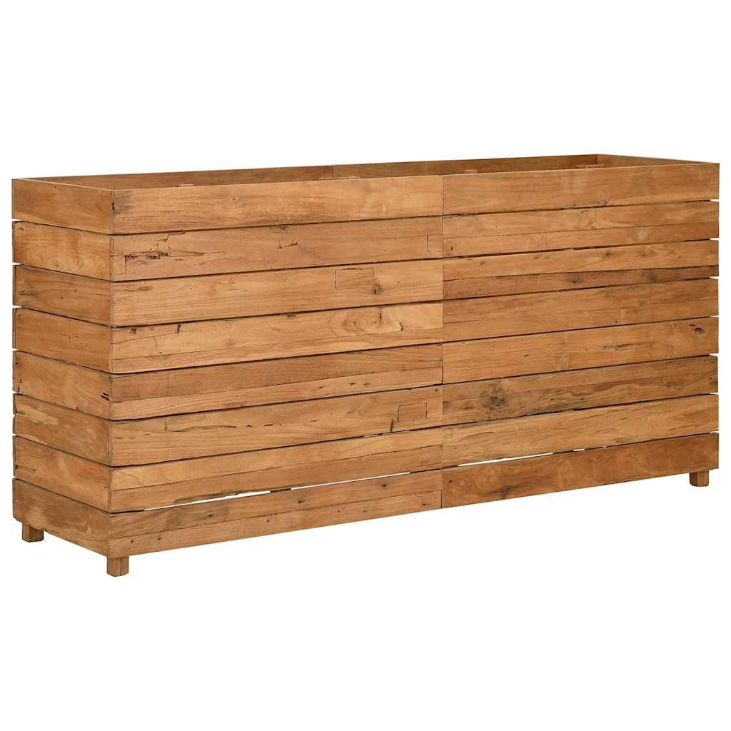 vidaXL Raised Bed 150x40x72 cm Recycled Teak Wood and Steel 2