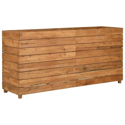vidaXL Raised Bed 150x40x72 cm Recycled Teak Wood and Steel 2