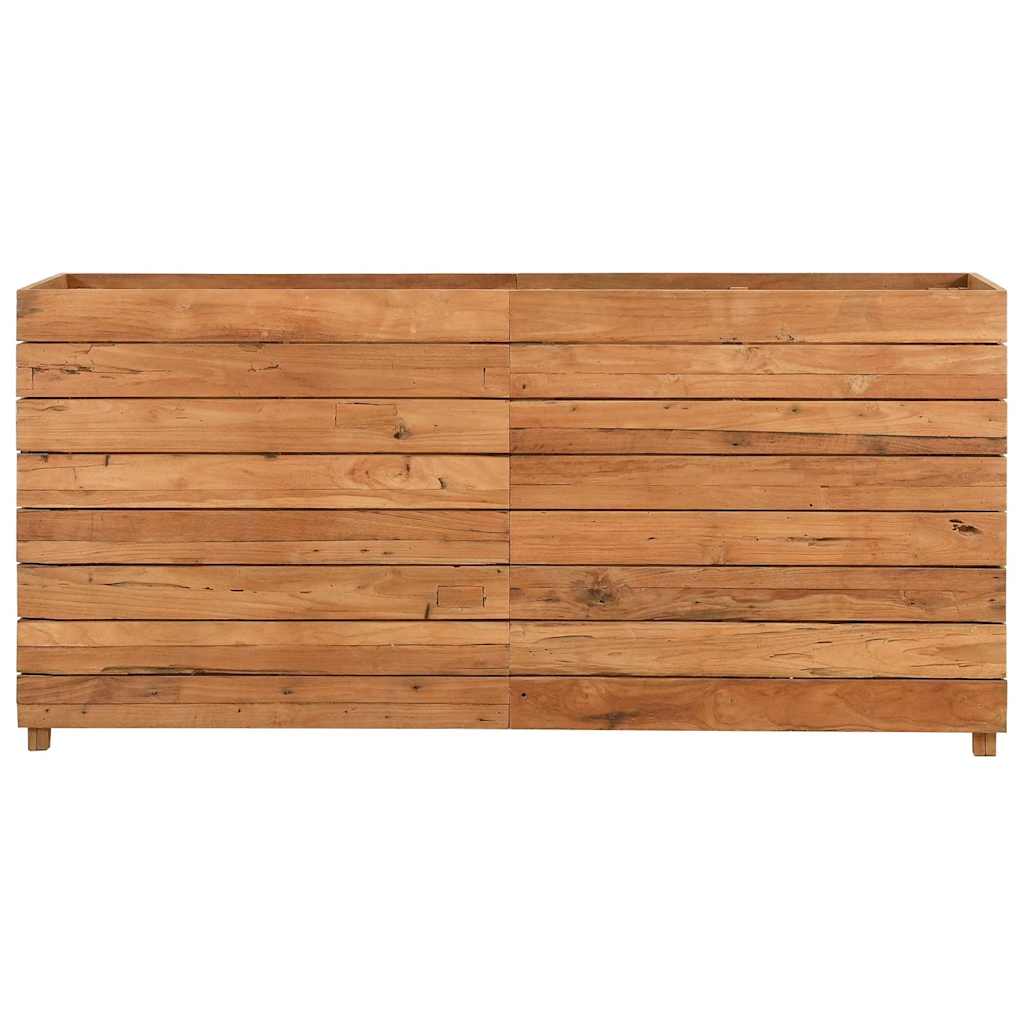 vidaXL Raised Bed 150x40x72 cm Recycled Teak Wood and Steel 3