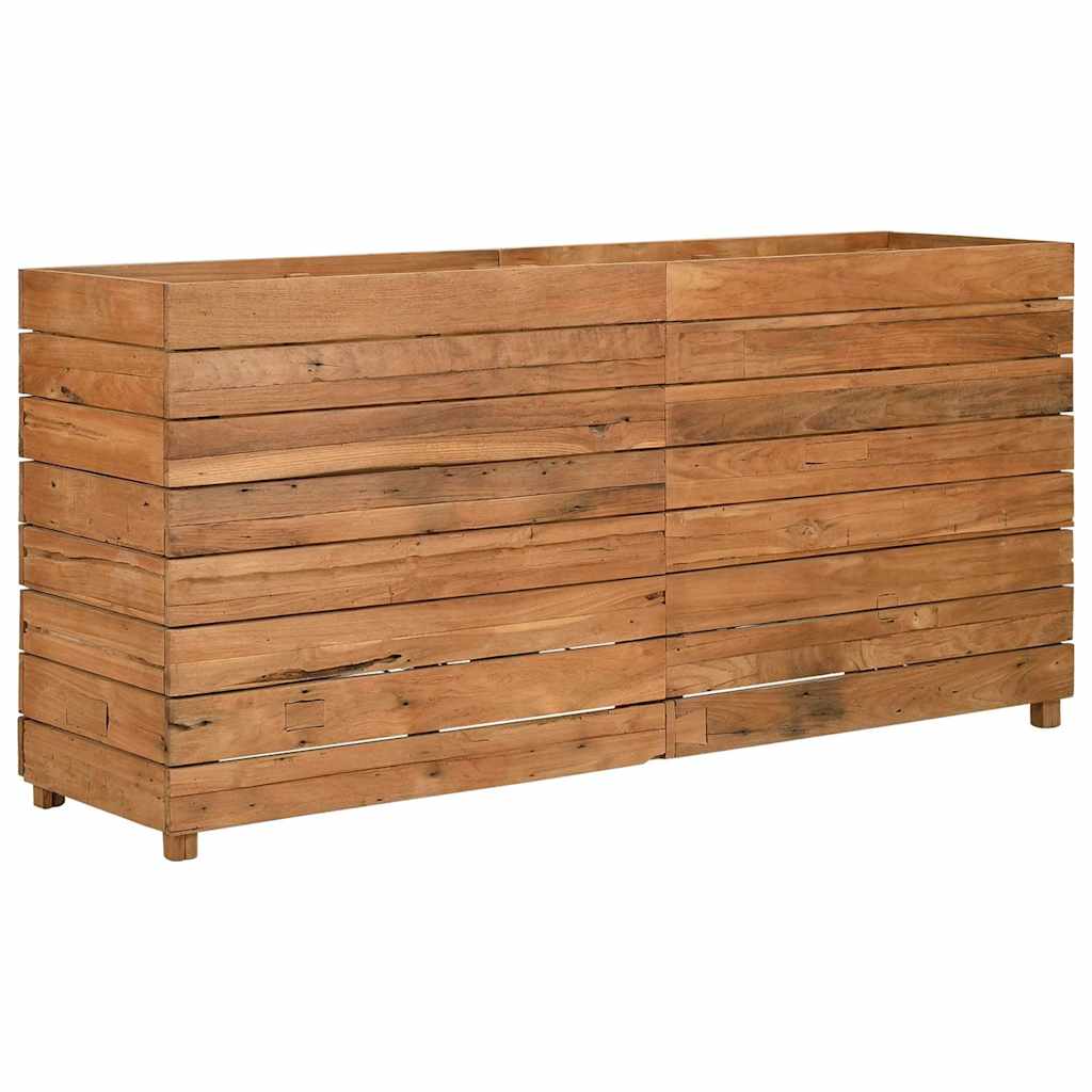 vidaXL Raised Bed 150x40x72 cm Recycled Teak Wood and Steel 4