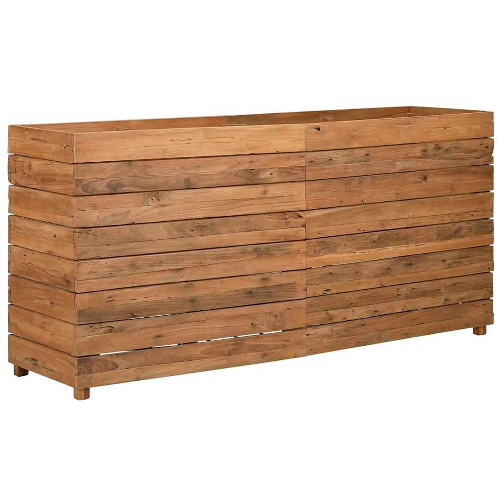 vidaXL Raised Bed 150x40x72 cm Recycled Teak Wood and Steel 5